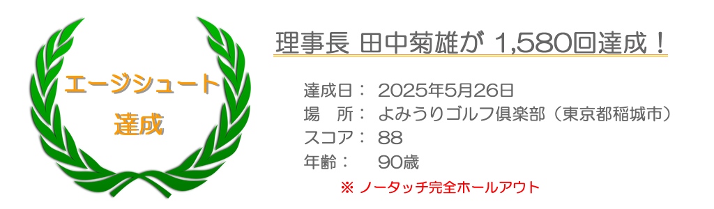 エージシュート 1580回達成